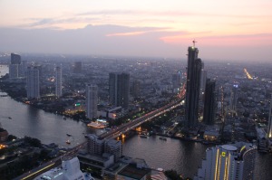 Bangkok view at sunset